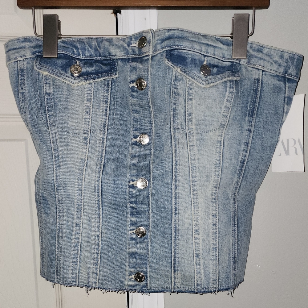 Zara Denim Top